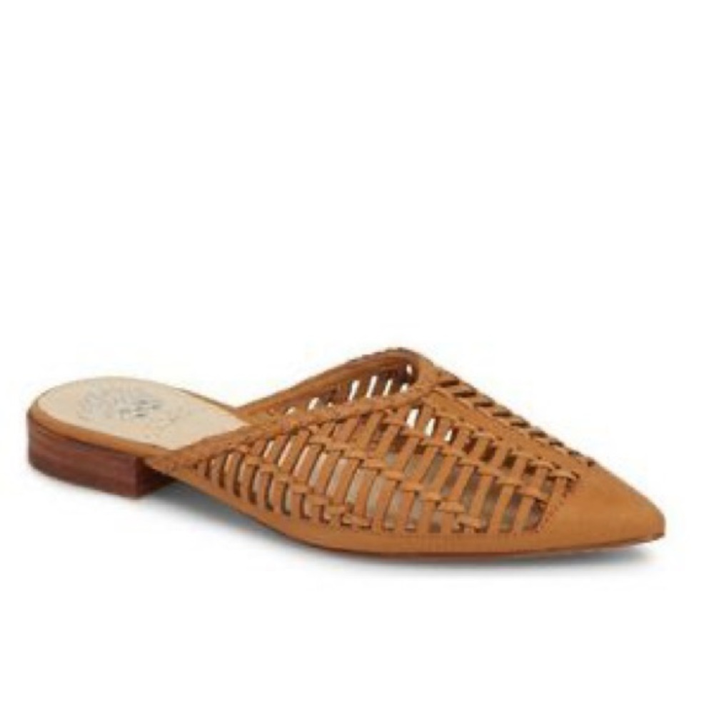 Vince Camuto Morley Woven Pointy Toe Mule Saddle Nubuck Leather